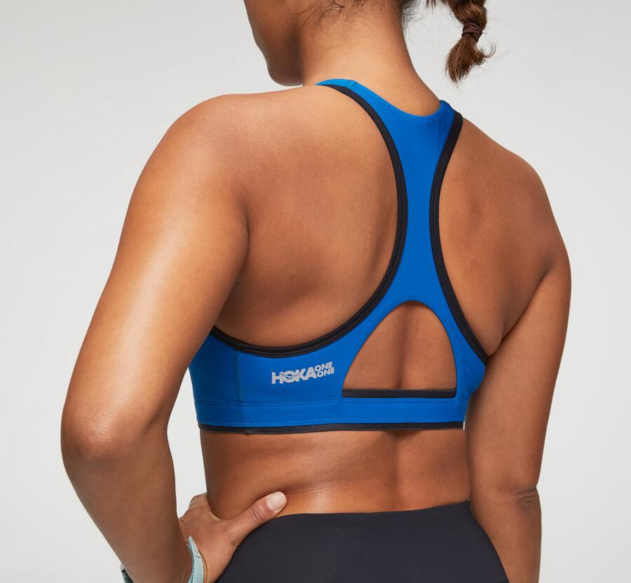 Hoka One One Womens Bra - Performance Sports - Blue - OWSU04836